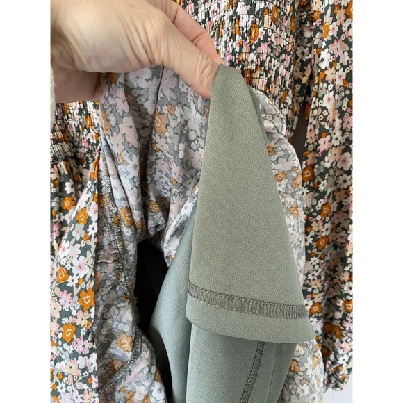 Andree by Unit Floral Long Sleeve Fit & Flare Dress Smocked MEDIUM Bohemian Boho - Picture 5 of 11